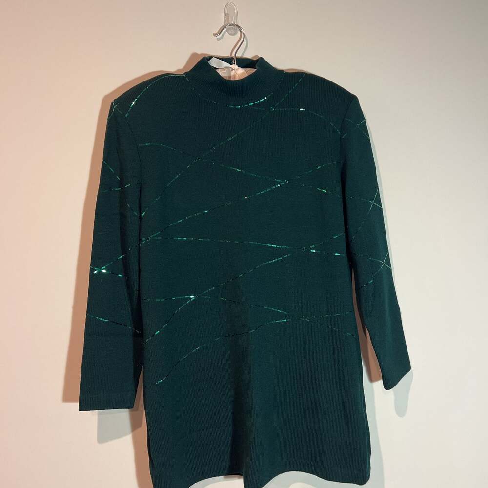 St. John Emerald Green embellished Skirt Set